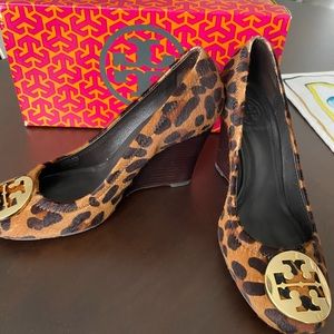 Tory Burch Sophie Leopard Wedge Heels